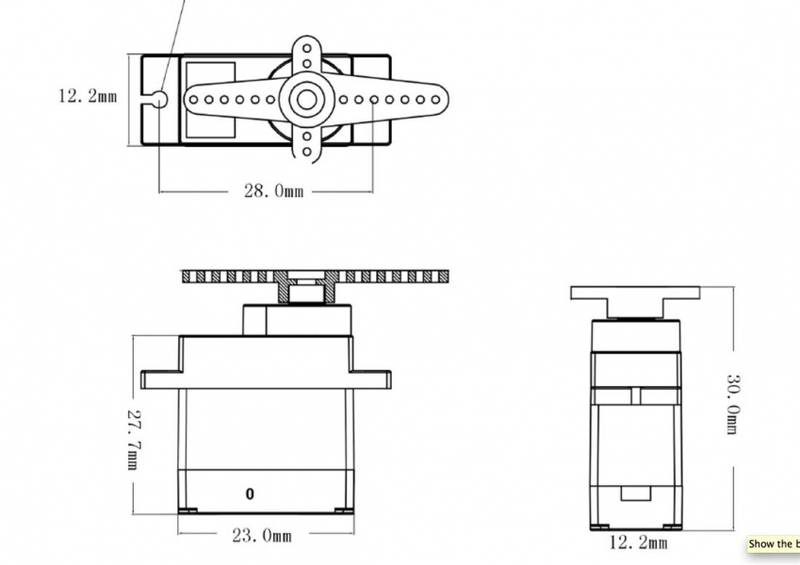 HD-1900MG - Analog 1.5kg Servo Metalldrev 13.0g