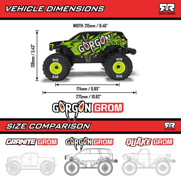1/16 Gorgon GROM 4x4 RTR Monster Truck