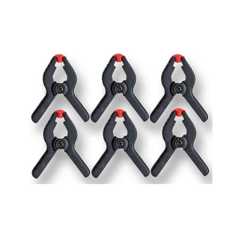 Mini fjørklemmer - 60mm - 6stk