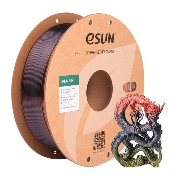 eSUN PLA Silk Rainbow 1.75mm 1kg - Morning Glow-Glory