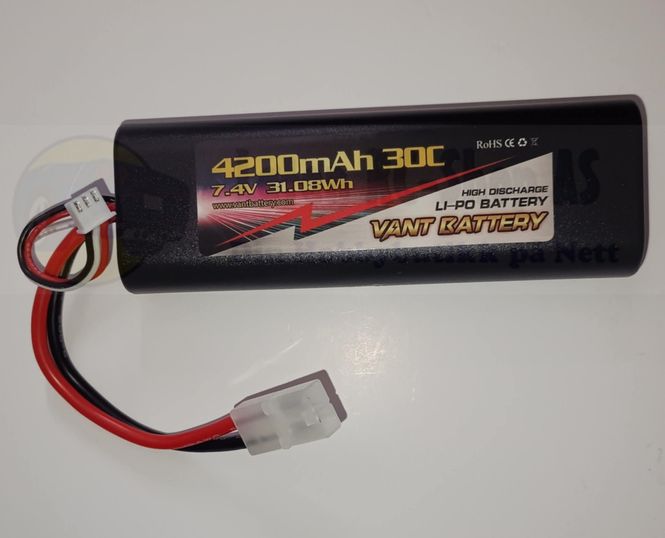 Hovedbilde 2S 7.4v 4200mah LiPo 30C ...
