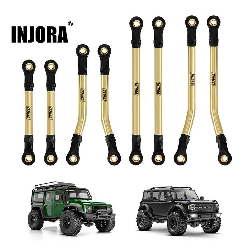 INJORA 8PCS Brass High Clearance Links Set for 1/18 TRX4M Defender-Bronco