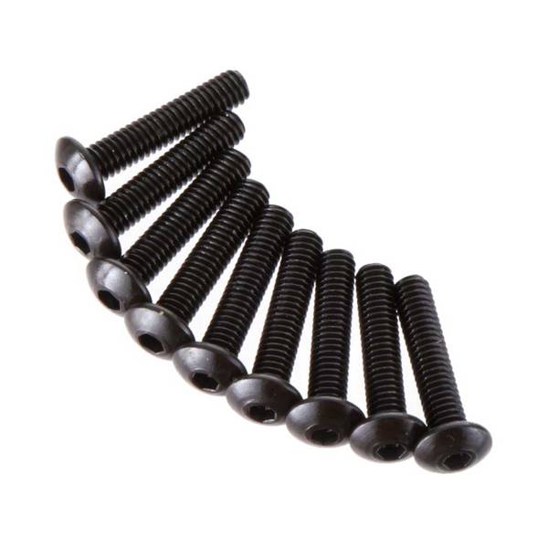 AX31195 - M2.6x12mm Hex Socket Button Head (Black) (10pcs)