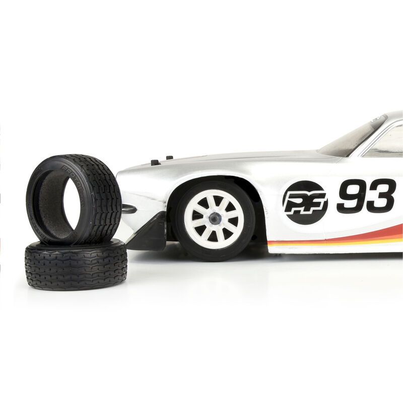 PRM1014017 - 1/10 Front 26mm VTA Tires Mounted 12mm Wht Wheels (