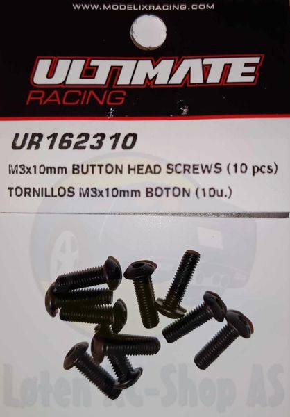 Screws - Button Head - Allen - M3 x 10mm (10 pcs)