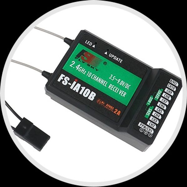 FlySky-FS-i6X 10 kanals 2.4Ghz Sender med Motaker FS-iA10B