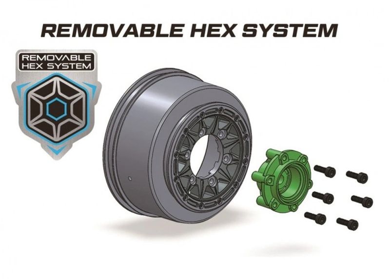 Louise SC-ROCKET M 1/10 Short Course & Rally Tires on Black Wheel (2)