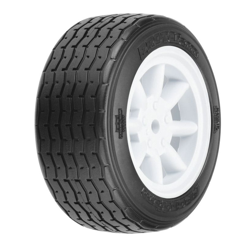 PRM1014017 - 1/10 Front 26mm VTA Tires Mounted 12mm Wht Wheels (