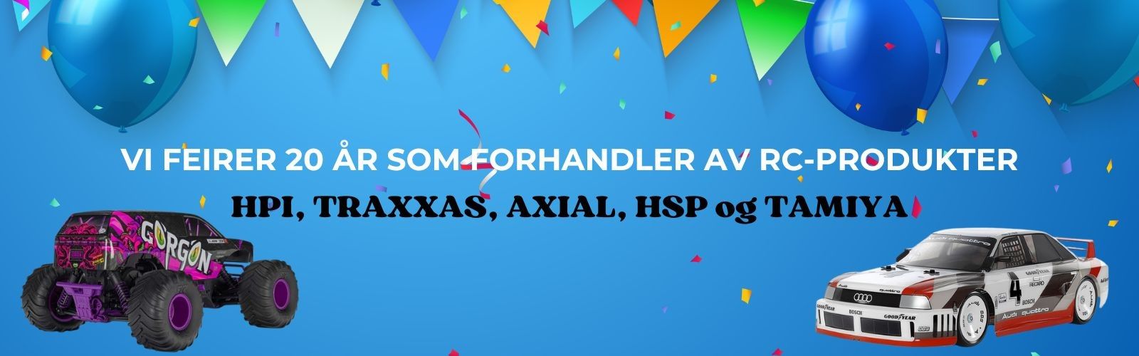 20 års jubileum, rabatter, billig rc