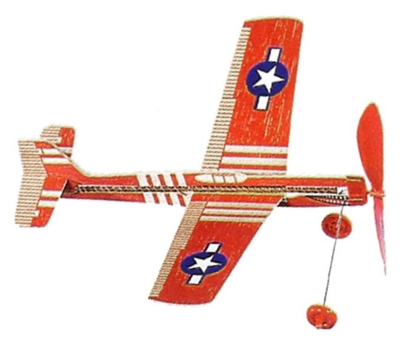 DPR Modell Mustang 285mm Strikkmotor Balsabyggesett